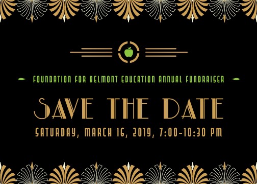 Foundation for Belmont Education  Annual Fundraiser on Saturday, March 16, 2019