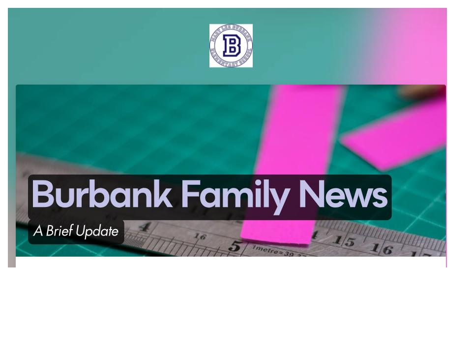 Burbank Family News- Wednesday, August 2, 2023